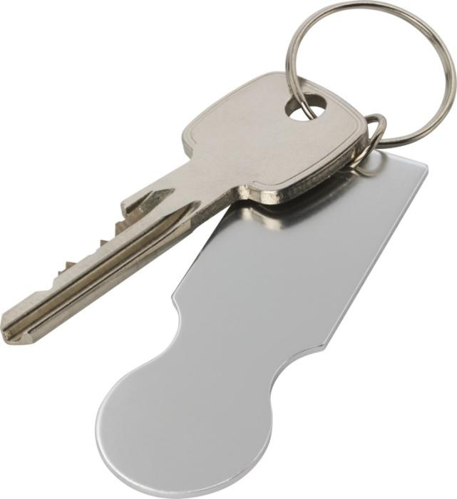 Logo trade business gift photo of: Rhea shopping cart keyring