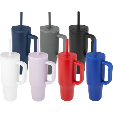 Logo trade promotional items picture of: Brady 900 ml RCS certified insulated tumbler with silicone straw