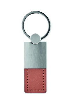 Logotrade promotional product image of: PU and metal key ring Helsinki