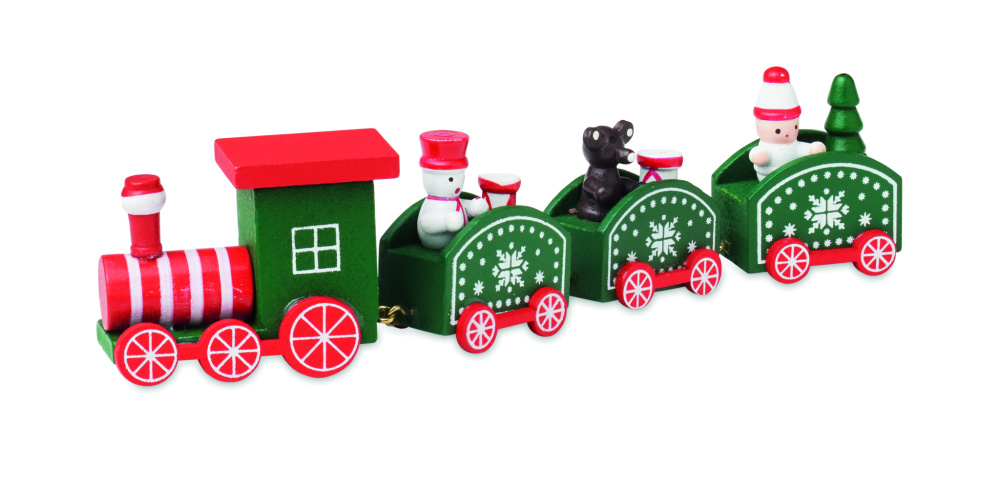 Logo trade promotional gifts picture of: Wooden Christmas train