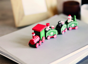 Logo trade promotional giveaway photo of: Wooden Christmas train