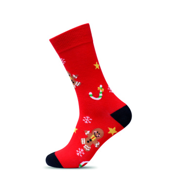 Logo trade corporate gifts image of: Pair of Christmas socks M
