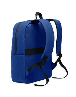 Logo trade promotional merchandise photo of: Slim 15 inch laptop backpack made of 600D RPET polyester with a 210D lining and customizable printing