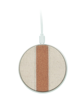 Logo trade corporate gifts picture of: Cork wireless charger 15W