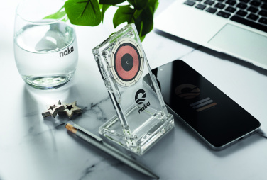 Logotrade promotional item picture of: Acrylic wireless charger 15W