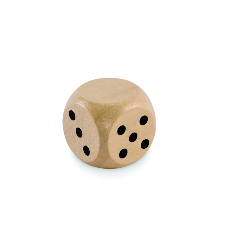Logotrade promotional products photo of: Schima wooden dice 3cm dia