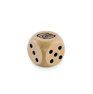 Logo trade corporate gifts picture of: Schima wooden dice 3cm dia