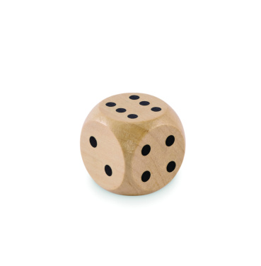 Logo trade promotional giveaways picture of: Schima wooden dice 3cm dia