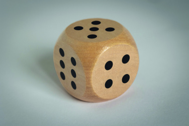 Logo trade promotional giveaways image of: Schima wooden dice 5cm dia