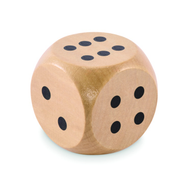 Logotrade promotional giveaway image of: Schima wooden dice 5cm dia