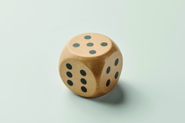 Logo trade promotional gifts picture of: Schima wooden dice 5cm dia