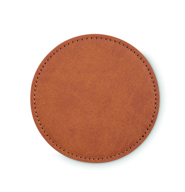 Logo trade business gift photo of: Round coaster in PU