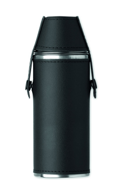 Logo trade promotional giveaway photo of: Hip flask with shot cups