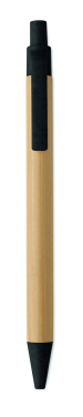 Logo trade promotional products picture of: Push button ball pen in bamboo