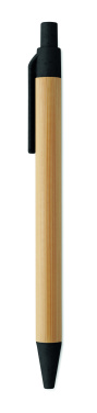 Logo trade business gift photo of: Push button ball pen in bamboo
