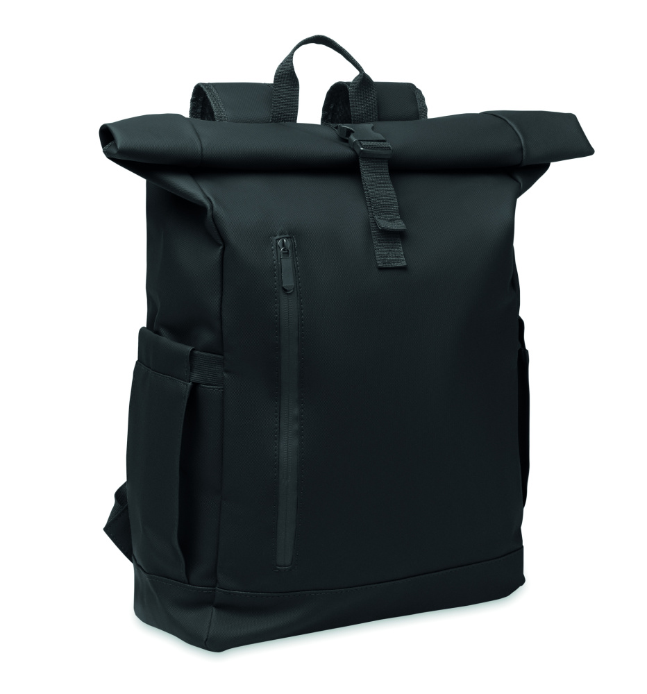 Logotrade promotional gift picture of: Rolltop laptop rucksack 600D