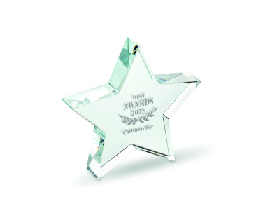 Logo trade promotional gifts image of: Glass star award