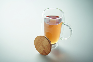 Logotrade advertising product picture of: Double wall glass mug 450ml