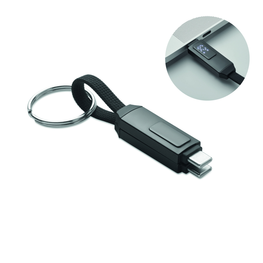 Logo trade promotional items picture of: 60W charging cable keyring
