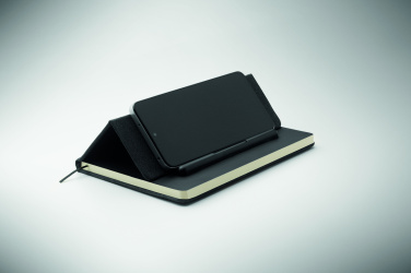 Logotrade promotional product picture of: A5 notebook with phone holder