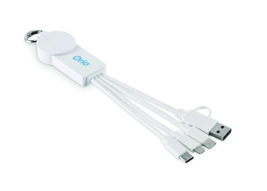 Logo trade promotional giveaways image of: 2 in 1 charging cable type-C