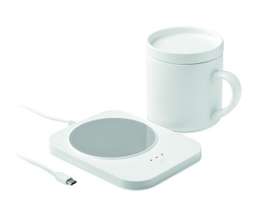 Logotrade promotional merchandise photo of: Wireless charger mug warmer set