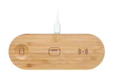 Logo trade promotional gift photo of: 3 in 1 15W wireless charger