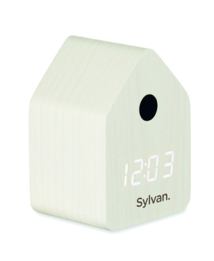 Logo trade promotional gift photo of: MDF cuckoo alarm clock