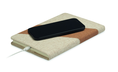 Logo trade promotional product photo of: A5 notebook with 15W charger