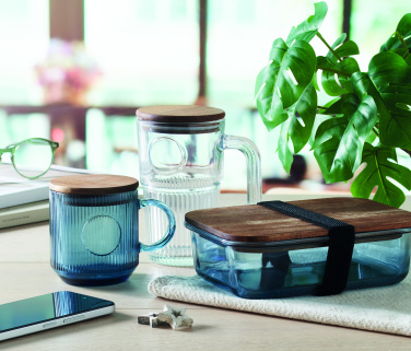 Logotrade business gifts photo of: Ribbed glass mug 300ml