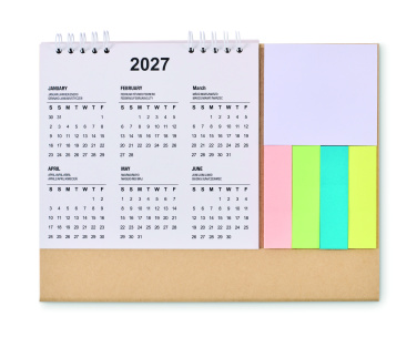 Logotrade promotional giveaway image of: Desk calendar with memo pad