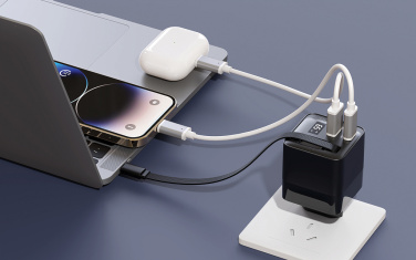 Logotrade promotional merchandise image of: Urban Vitamin Mendocino 65W GaN charger retractable cable