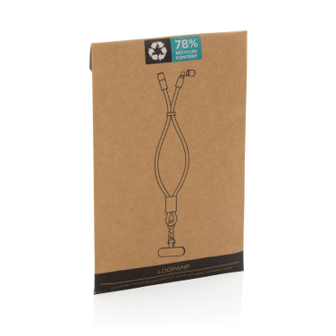 Logotrade promotional gift picture of: LoopAmp RCS RPET adjustable phone wrist strap 60W cable