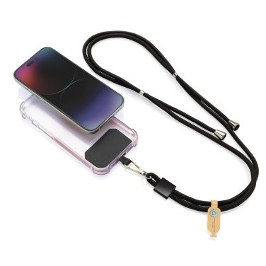 Logo trade promotional gift photo of: CarryLoop RCS recycled PET adjustable phone holder lanyard