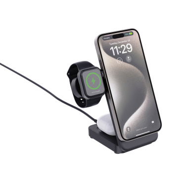 Logo trade promotional product photo of: Urban Vitamin Arcadia RCS rplastic 15W 3in1 magnetic charger