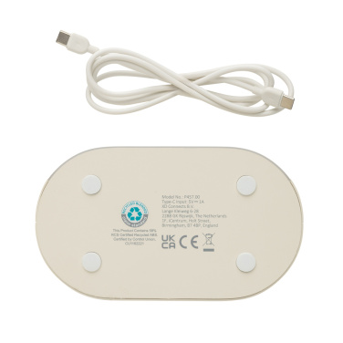 Logotrade corporate gift image of: LumaRise RCS reycled plastic white noise alarm clock