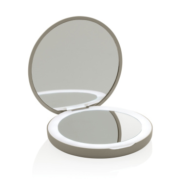 Logotrade promotional merchandise image of: Lumora RCS recycled plastic LED re-chargeable make-up mirror