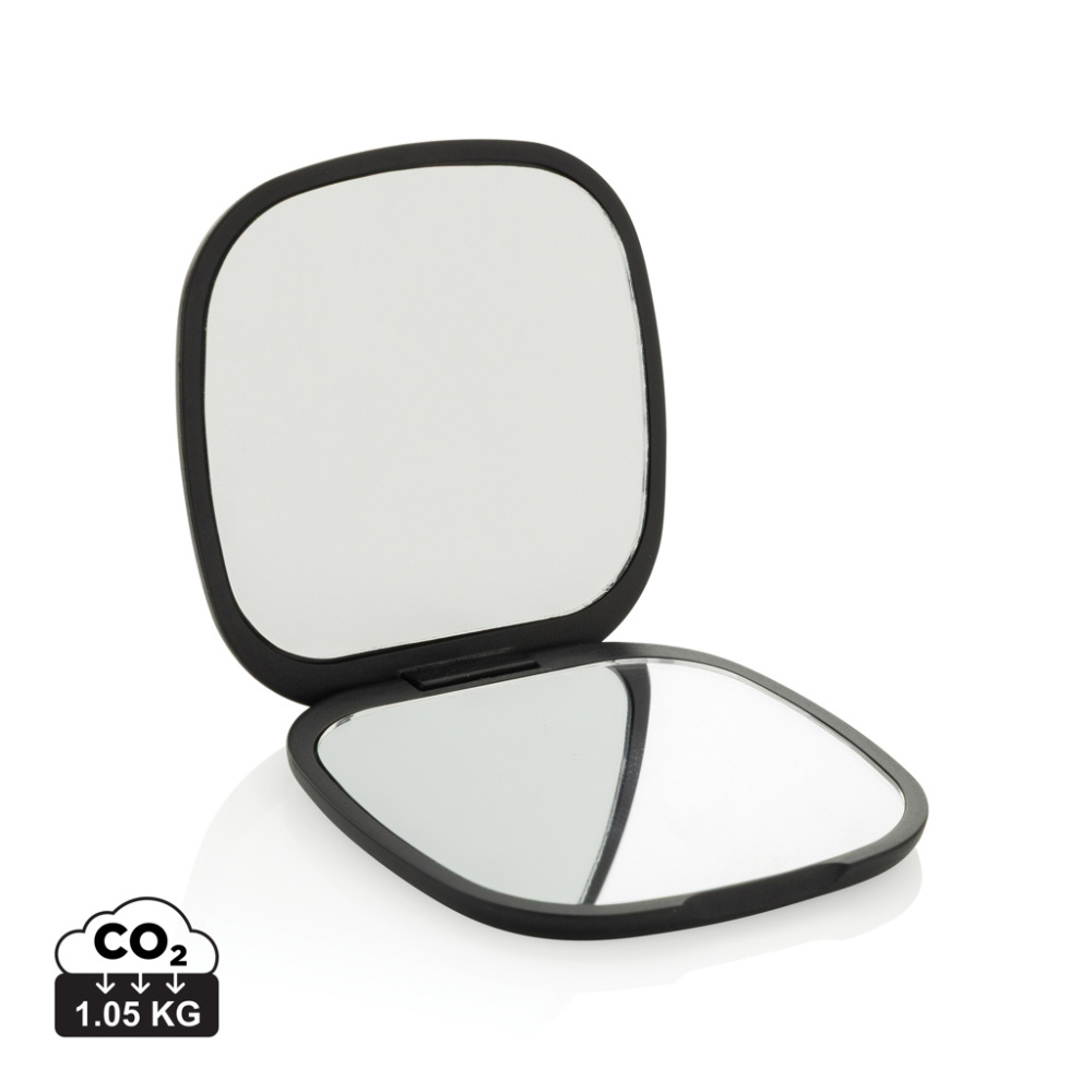 Logo trade promotional item photo of: Reflecta RCS recycled plastic make-up mirror