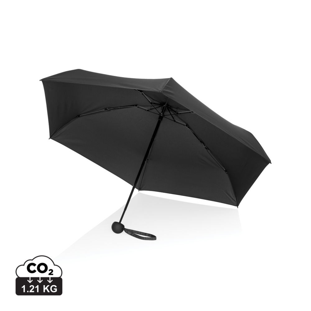 Logo trade promotional merchandise picture of: 19.5" Aware™ RPET super mini manual 190T Pongee umbrella