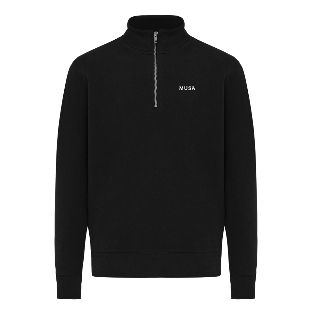 Logo trade corporate gifts picture of: IQONIQ Elgon recycled cotton quarter zip sweater