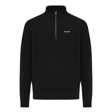 Logotrade promotional giveaways photo of: IQONIQ Elgon recycled cotton quarter zip sweater