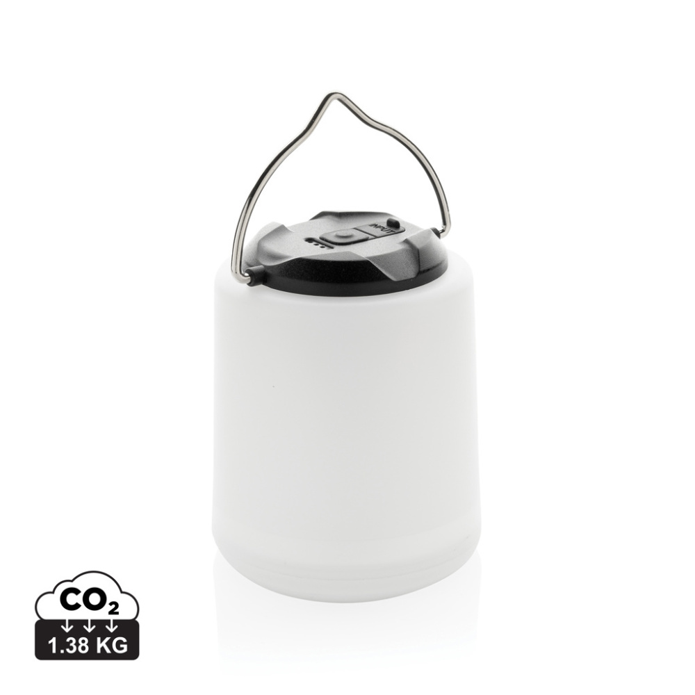 Logotrade promotional item picture of: Limio RCS recycled plastic portable re-chargeable table lamp