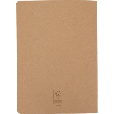 Logotrade advertising product image of: Slyk A5 kraft cahier notebook with ruled pages