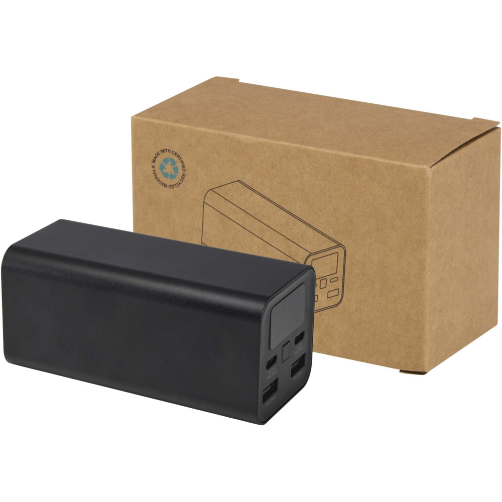 Logotrade promotional gift image of: Acamar 20.000 mAh 70W recycled aluminium laptop power bank