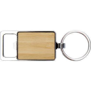Logotrade advertising products photo of: Snapper bamboo keychain with bottle opener