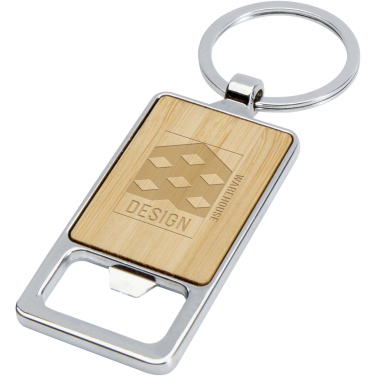 Logo trade promotional products picture of: Snapper bamboo keychain with bottle opener