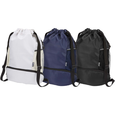 Logotrade advertising product image of: Nomad GRS recycled sports drawstring bag with bottom compartment 18L