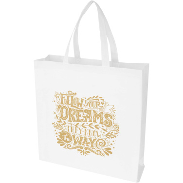 Logo trade promotional merchandise photo of: EcoSeal GRS recycled nonwoven gusset tote bag 12L