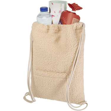 Logotrade promotional product picture of: Bear GRS recycled sherpa drawstring backpack 9L