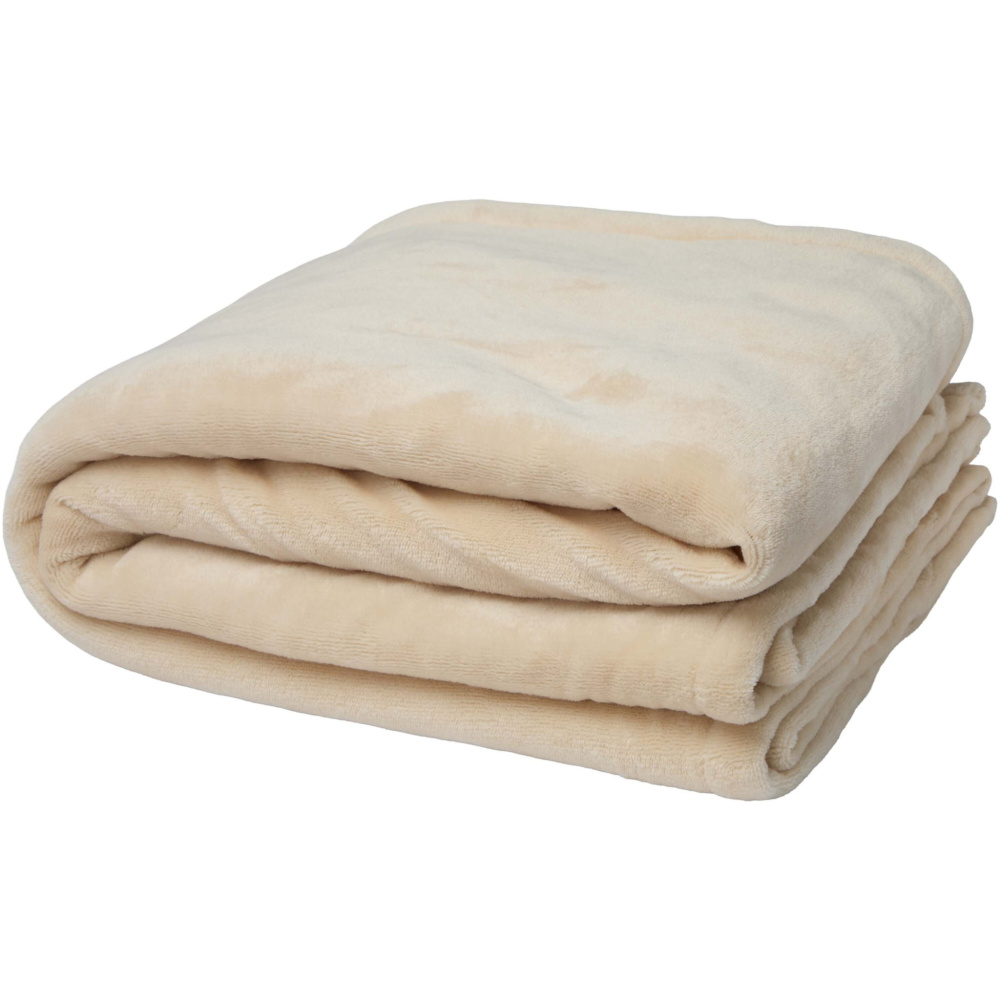 Logo trade promotional products image of: Ashen GRS recycled sherpa blanket